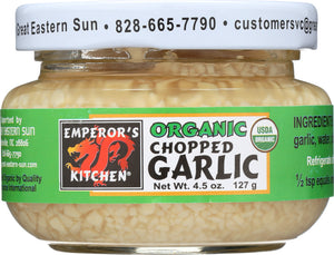 EMPERORS KITCHEN: Organic Chopped Garlic, 4.5 oz