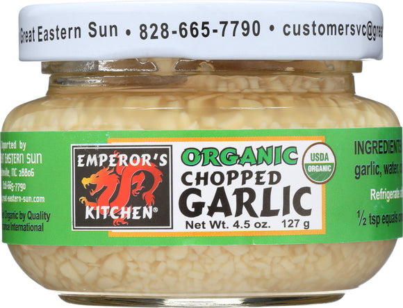 EMPERORS KITCHEN: Organic Chopped Garlic, 4.5 oz