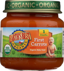 EARTHS BEST: Organic First Carrots, 2.5 oz