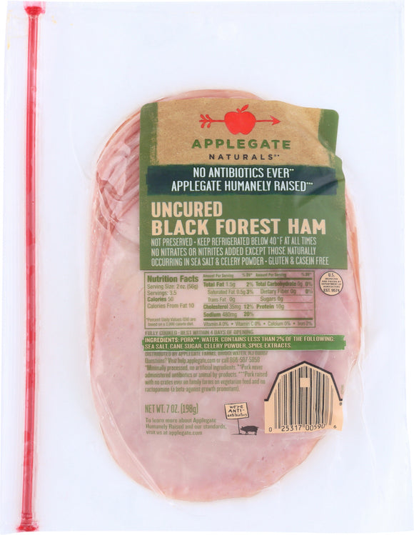 APPLEGATE NATURALS: Uncured Black Forest Ham, 7 oz
