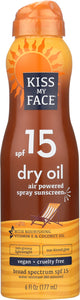 KISS MY FACE: Dry Oil Spf15 Spray Sunscreen, 6 oz