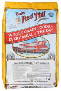 BOB'S RED MILL: Organic Old Fashion Rolled Oats Whole Grain, 25 lb
