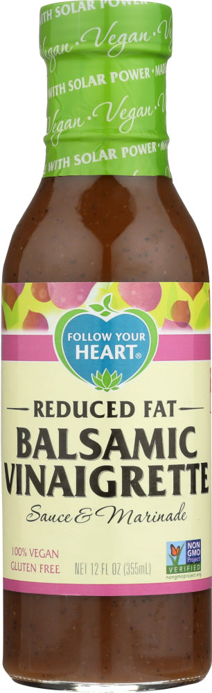 FOLLOW YOUR HEART: Balsamic Vinaigrette Dressing Reduced Fat, 12 oz