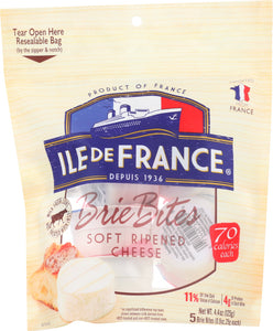 ILE DE FRANCE: Cheese Ile De France Brie Bites Bag, 4.4 oz