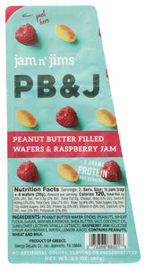 JAM N JIMS: Peanut Butter Wafers & Raspberry Jam, 2.1 oz
