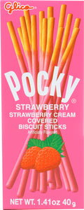 GLICO: Pocky Strawberry Cream Biscuit Sticks, 1.41 oz
