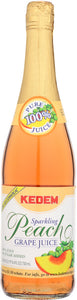 KEDEM: Juice Sparkling Peach, 25.4 oz