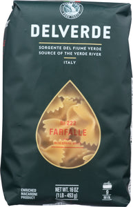 DEL VERDE: Farfelle Pasta, 16 oz