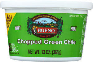 BUENO: Hot Chopped Green Chile, 13 oz