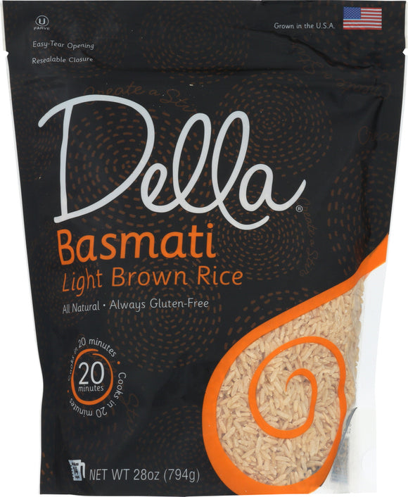 DELLA GOURMET: Basmati Light Brown Rice, 28 oz