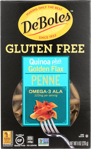DEBOLES: Gluten-Free Quinoa Flax Pasta Penne, 8 oz