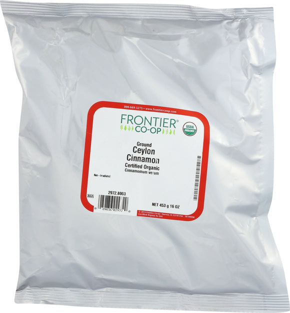 FRONTIER HERB: Organic Ceylon Cinnamon Powder, 16 oz