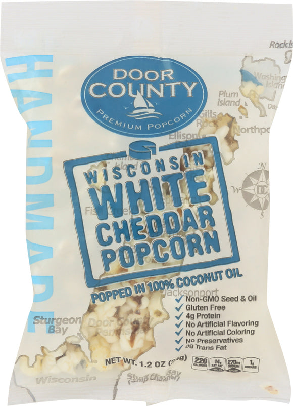 DOOR COUNTY POTATO CHIPS: Popcorn White Cheddar, 1.2 oz