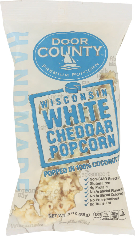 DOOR COUNTY POTATO CHIPS: Popcorn White Cheddar, 3 oz