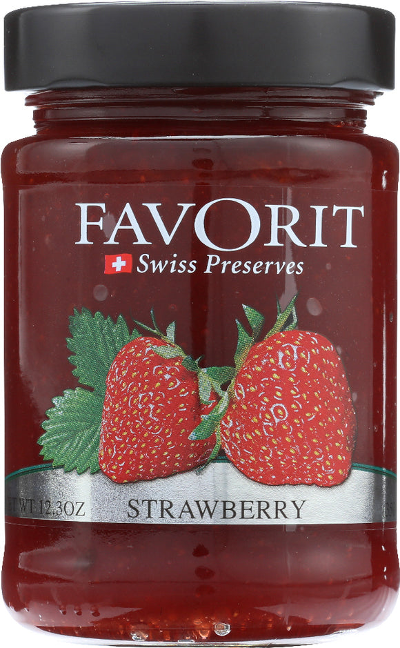 FAVORIT: Swiss Preserve Strawberry, 12.3 oz