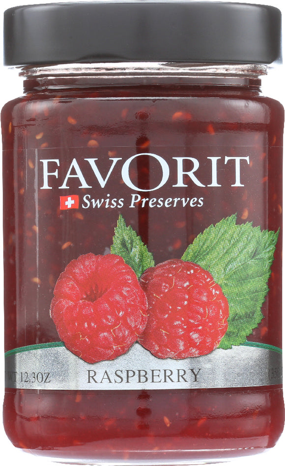 FAVORIT: Preserve Raspberry, 12.3 oz