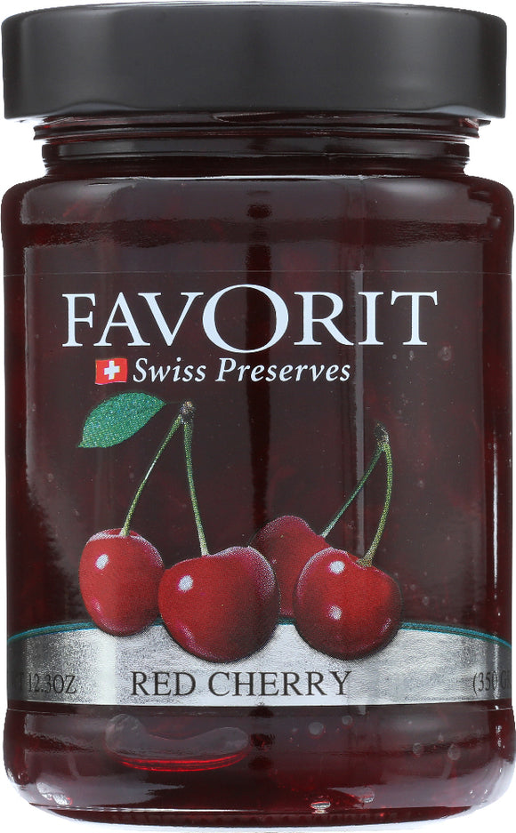 FAVORIT: Preserve Red Cherry, 12.3 oz