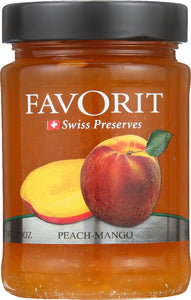 FAVORIT: Preserve Peach Mango, 12.3 oz
