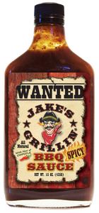 JAKES GRILLIN: BBQ Sauce Spicy, 14.5 oz