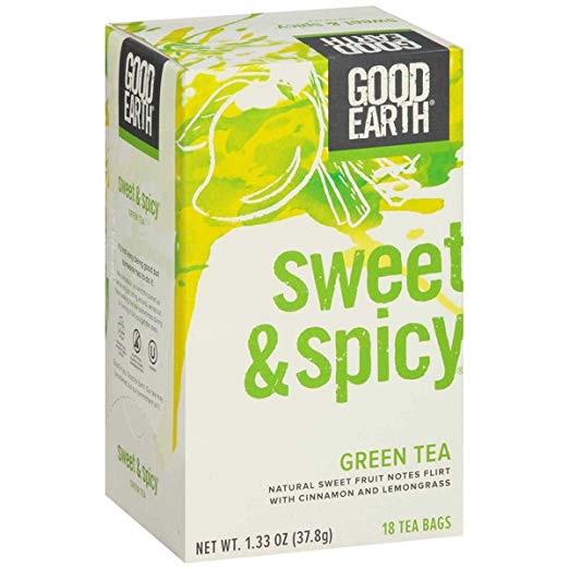 GOOD EARTH: Organic Sweet &  Spicy Green Tea, 18 bg