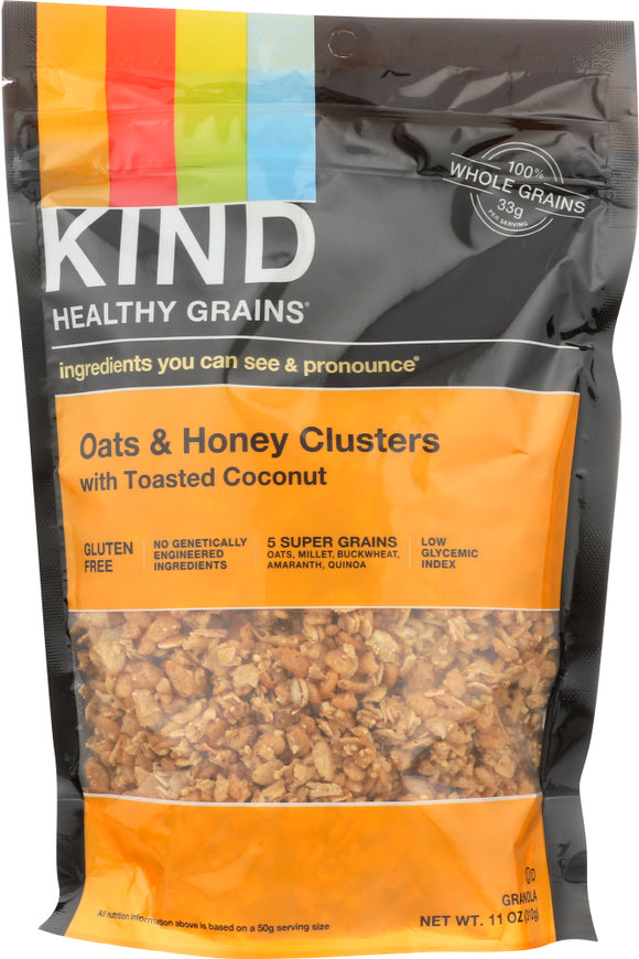 KIND: Healthy Grains Clusters Oats and Honey with Toasted Coconut, 11 oz