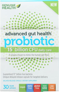 GENUINE HEALTH: Probiotic 15 Billion CFU, 30 vc