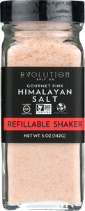 EVOLUTION SALT CO.: Gourmet Pink Himalayan Salt Refillable Shaker, 5 oz
