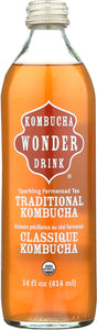 KOMBUCHA WONDER DRINK: Organic Traditional Kombucha, 14 oz