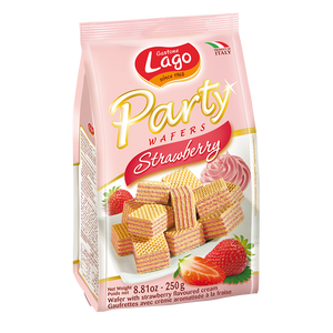 GASTONE LAGO: Strawberry Wafers Party Bag, 8.81