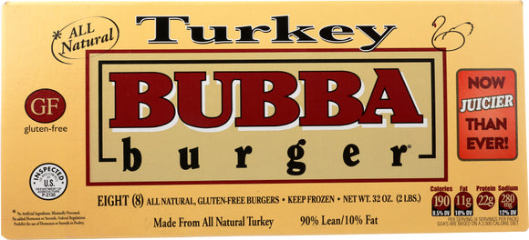 BUBBA BURGER: Natural Turkey Burger Patty, 32 oz