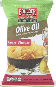 BOULDER CANYON: Olive Oil Sweet Vinegar Kettle Cooked Potato Chips, 5.25 oz