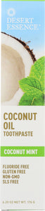 DESERT ESSENCE: Toothpaste Coconut Oil, 6.25 oz