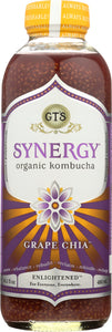 GT'S ENLIGHTENED: Grape Chia Kombucha, 16 oz