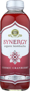 GT ENLIGHTENED KOMBUCHA: Synergy Cosmic Cranberry Drink,  16 Oz