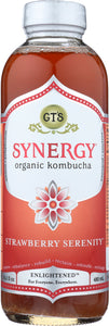 GT ENLIGHTENED KOMBUCHA: Synergy Strawberry Drink, 16 oz