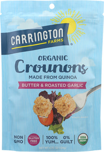 CARRINGTON FARMS: Crounons Butter Roasted Garlic, 4.75 oz