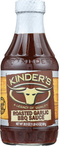 KINDERS: Roasted Garlic BBQ Sauce, 20.5 oz