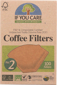 IF YOU CARE: Coffee Filters No. 2 Size, 100 Filters