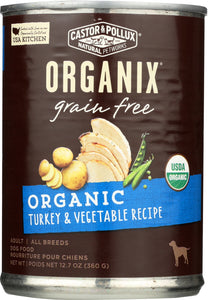 CASTOR & POLLUX: Dog Food Can Organic Grain Free Turkey Vegetable, 12.7 oz