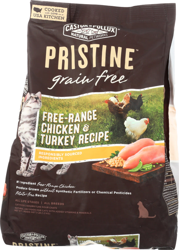 CASTOR & POLLUX: Pristine Grain Free Free Range Chicken & Turkey Recipe, 3 lb