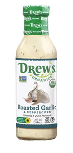 DREWS: Roasted Garlic and Peppercorn Organic Dressing, 12 oz