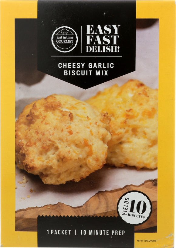 JUST IN TIME GOURMET: Cheesy Garlic Mix Biscuit, 8.61 oz