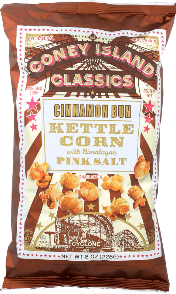 CONEY ISLAND CLASSICS KETTLE CORN: Cinnamon Bun Kettle Corn, 8 oz