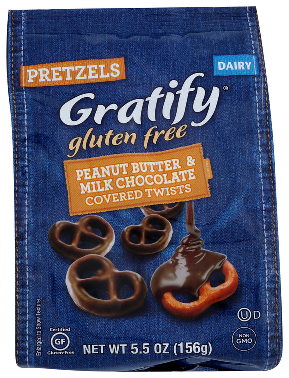 GRATIFY: Pretzel Twist Peanut Butter and Chocolate, 5.5 oz