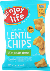 ENJOY LIFE: Thai Chili Lime Lentil Chips, 4 oz