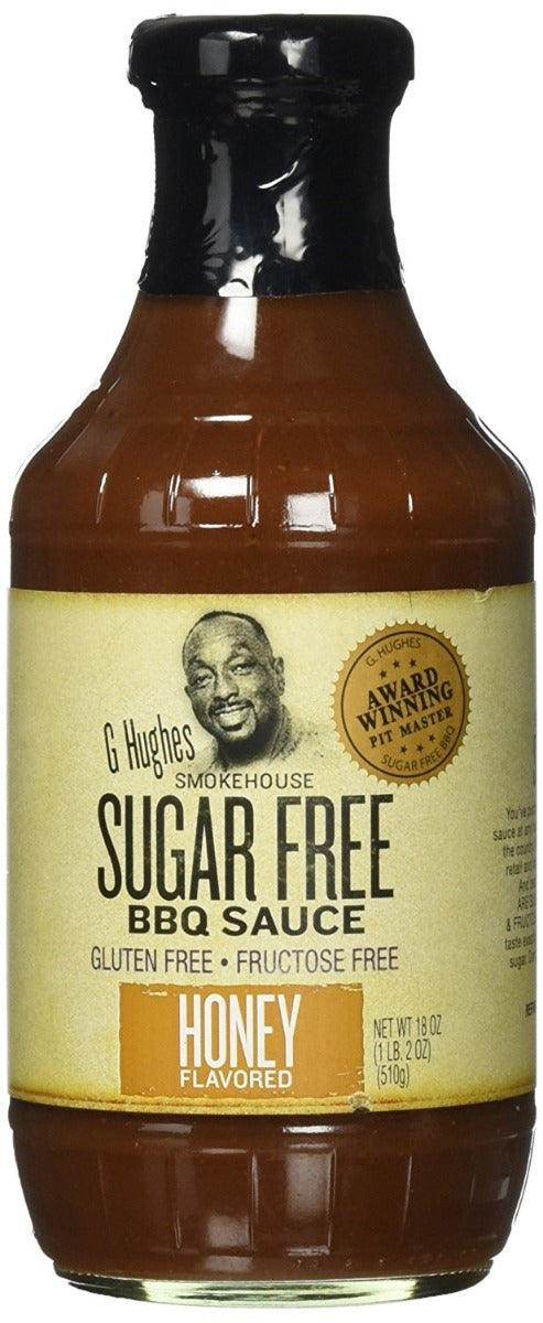 G HUGHES: Sugar Free Barbecue Sauce Honey Flavor, 18 oz