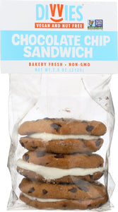 DIVVIES: Chocolate Chip Cookies Sandwich, 7.5 oz