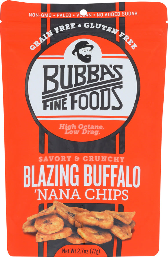 BUBBAS FINE FOODS: Savory & Crunchy Blazing Buffalo Nana Chips, 2.7 oz