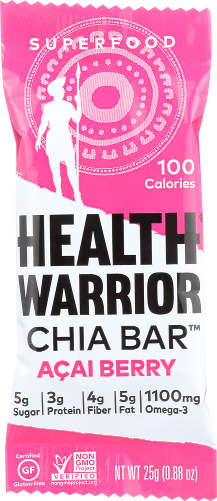 Health Warrior: Chia Bar Acai Berry, 0.88 Oz – Gds Team