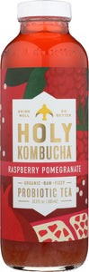 HOLY KOMBUCHA: Raspberry Pomegranate Probiotic Tea, 16.9 oz